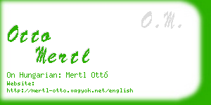 otto mertl business card