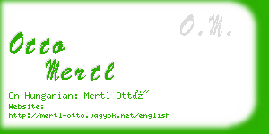 otto mertl business card